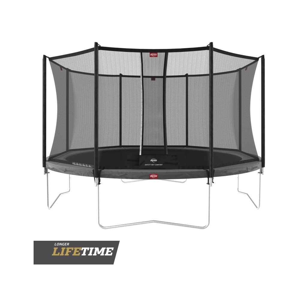 Trampolína - BERG Favorit Regular 380 Grey + Safety Net Comfort