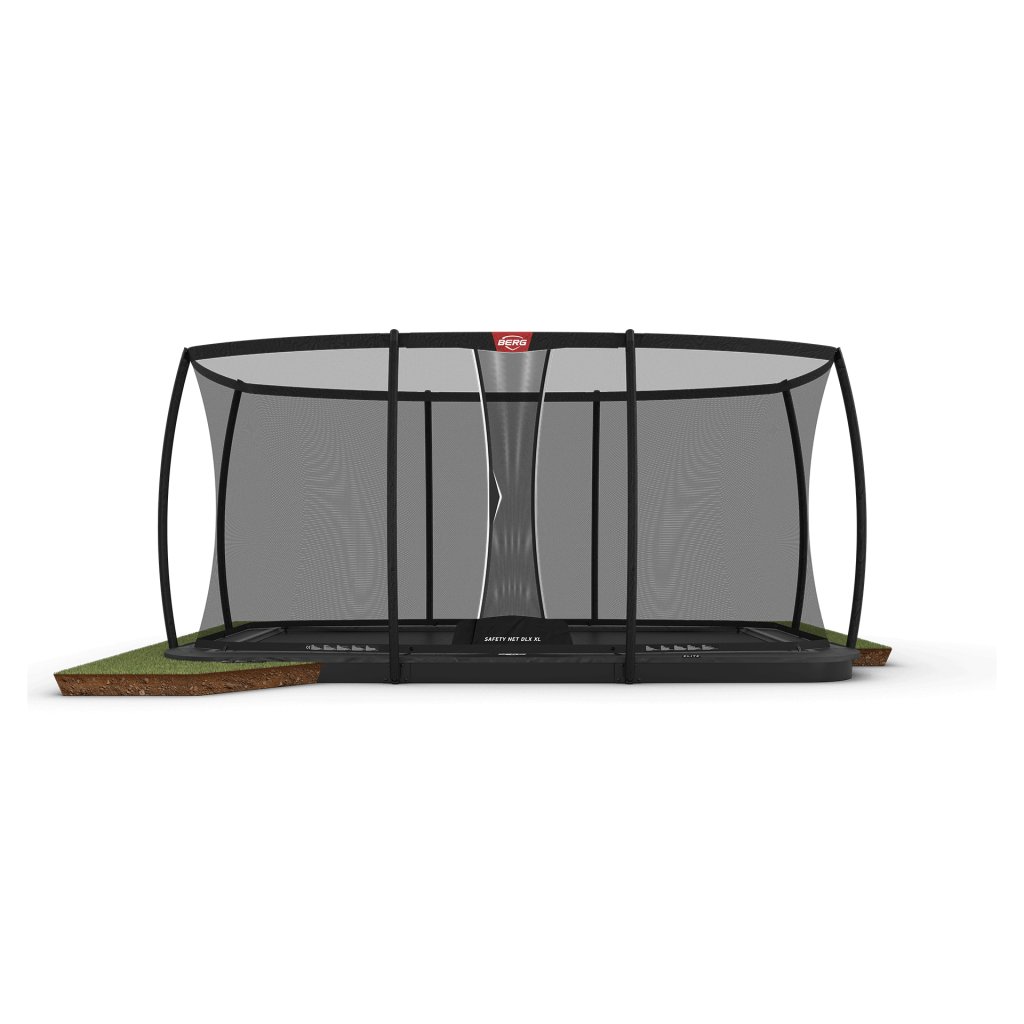 Trampolína - BERG Ultim Elite FlatGround 500 Grey + Safety Net DLX XL
